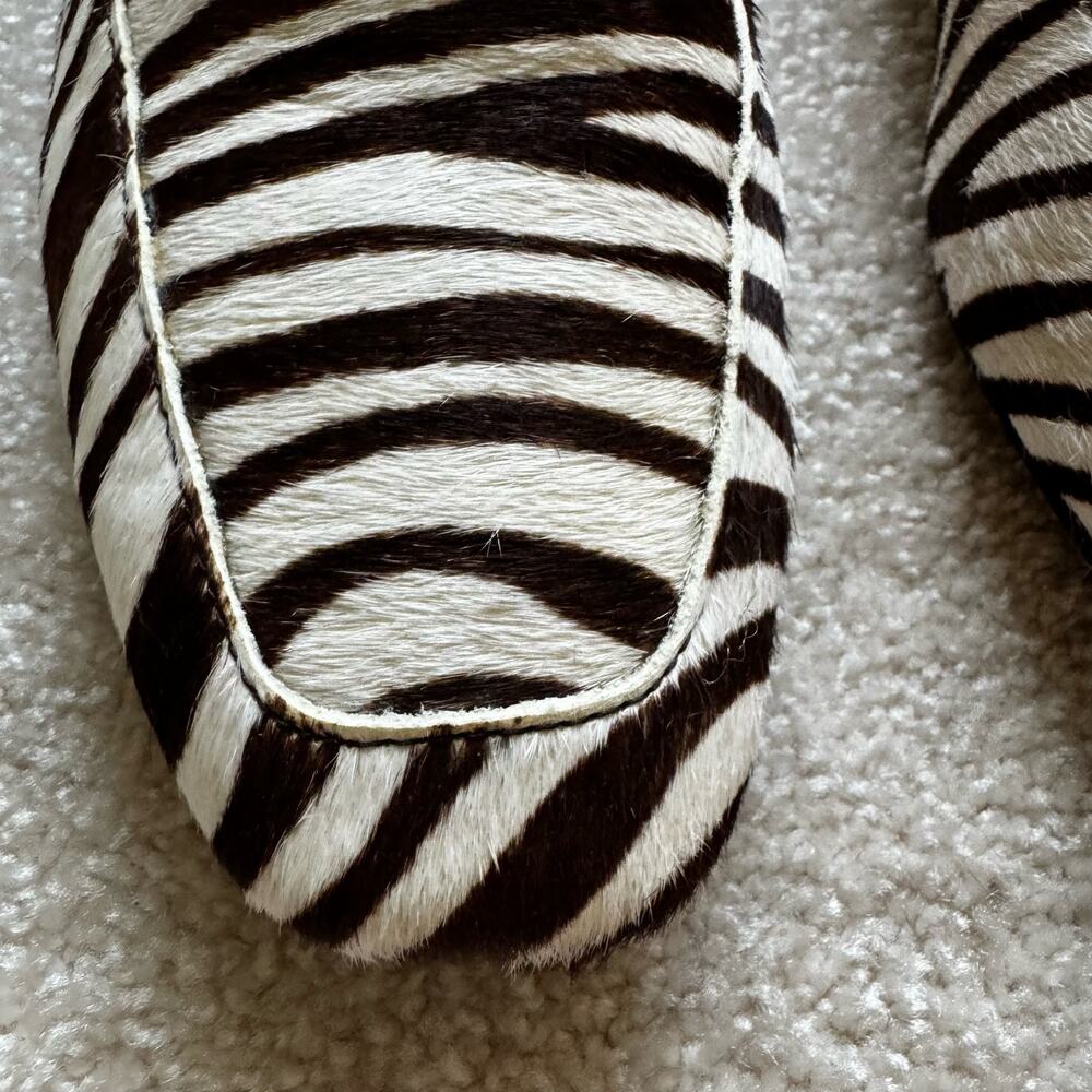 Banana Republic Black and White Zebra Pattern Loafers